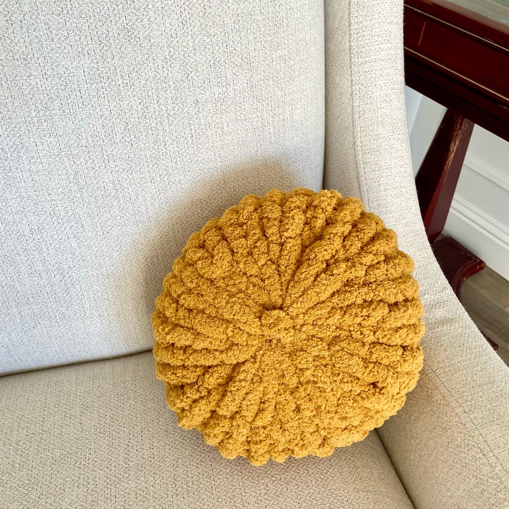 Yellow Home Accent Pillow, Fall Home Decor, cozy pillow, soft and cuddly